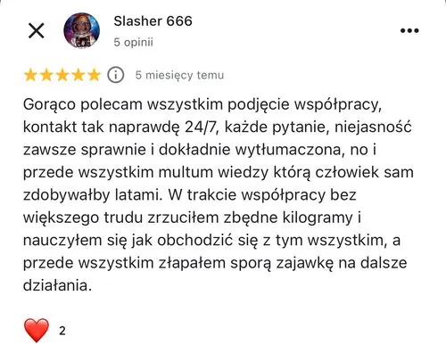 Opinia w Google, 5/5