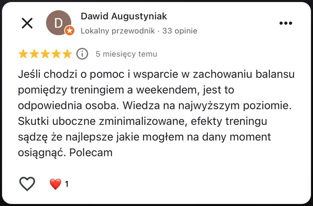 Opinia w Google, 5/5