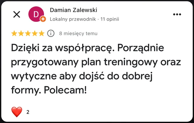 Opinia w Google, 5/5