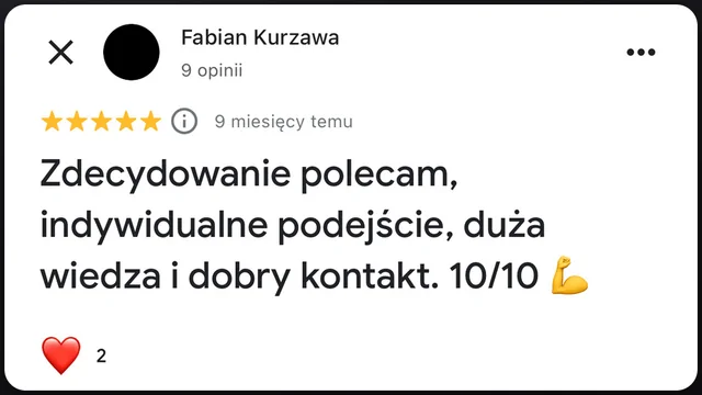 Opinia w Google, 5/5