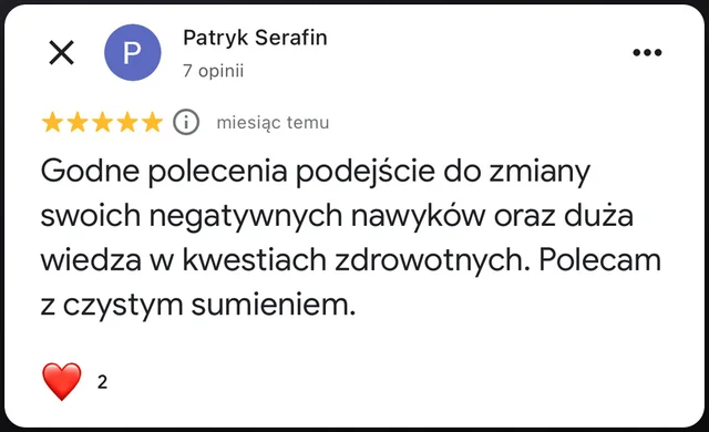 Opinia w Google, 5/5