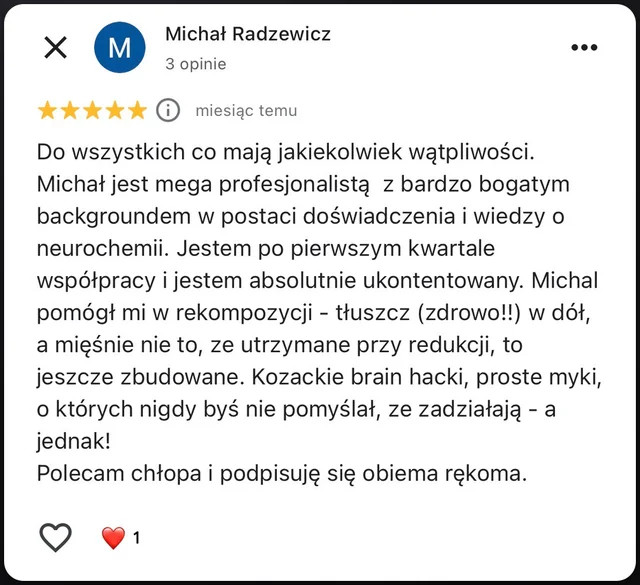 Opinia w Google, 5/5