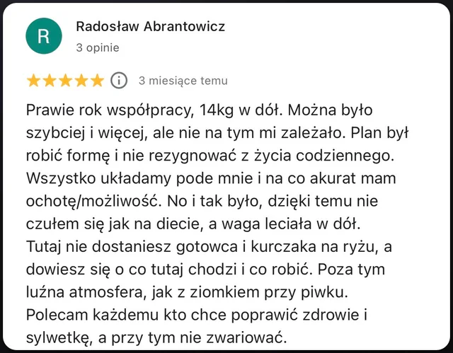 Opinia w Google, 5/5
