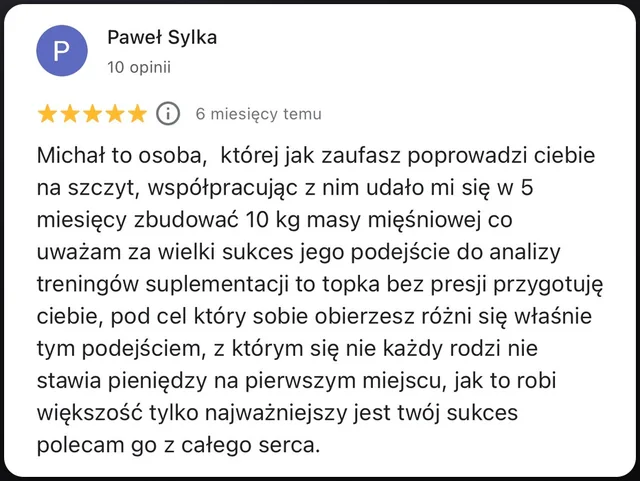 Opinia w Google, 5/5
