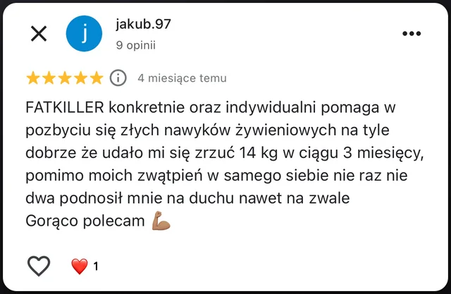 Opinia w Google, 5/5