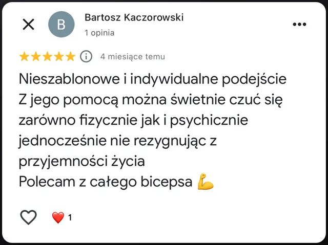 Opinia w Google, 5/5